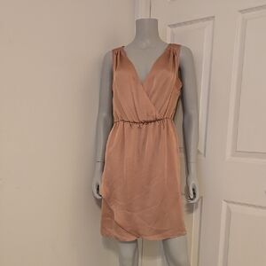 Lauren Conrad Elegant Champagne Sleeveless V-Neck Dress Size 4